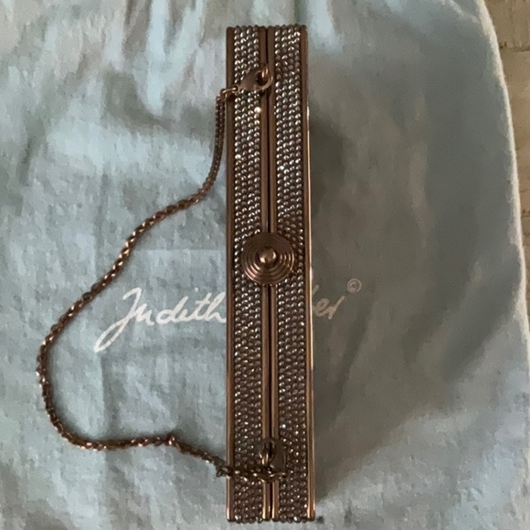 Judith Leiber Stunning Python and Metallic Leather Clutch/Handbag - Picture 7 of 16